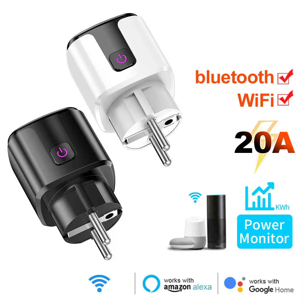 Tuya Wifi Socket - Smart 20A EU Plug WiFi+Bluetooth Socket