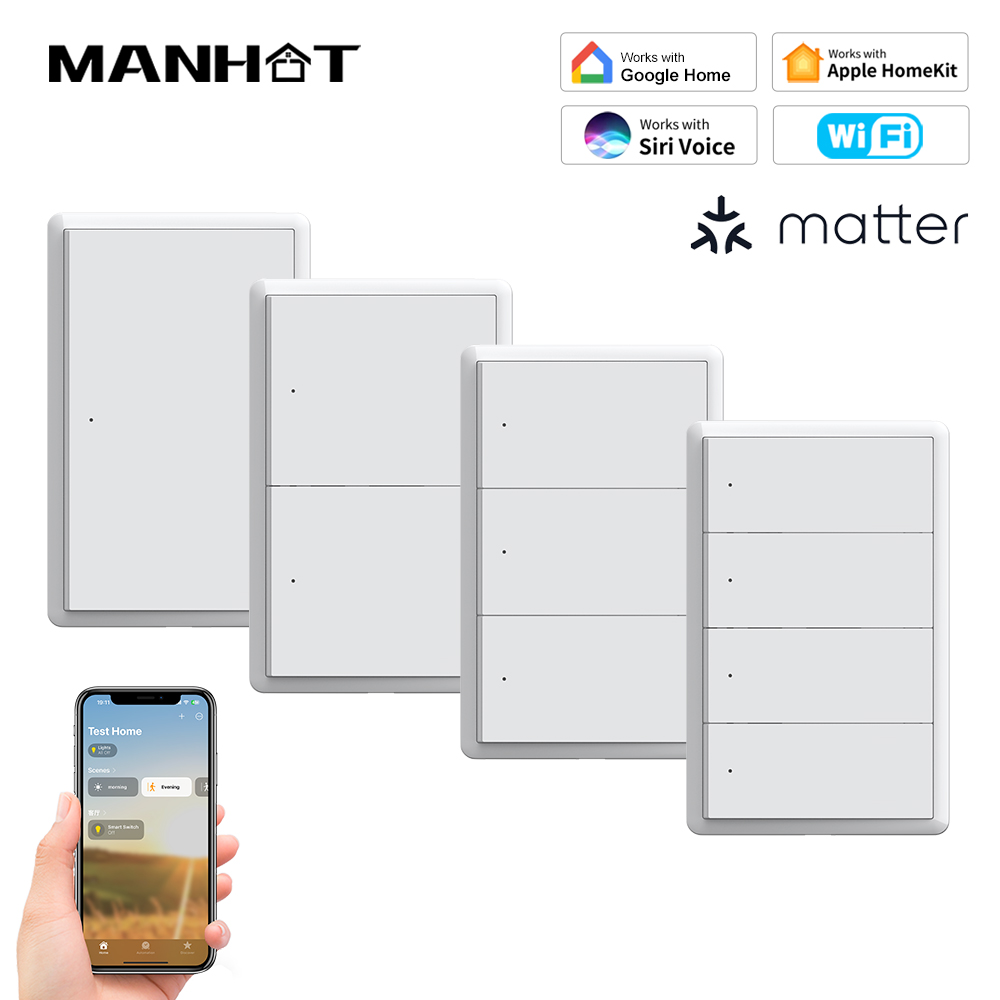 Tuya Wifi Socket - MANHOT Homekit WiFi Smart Switch No
