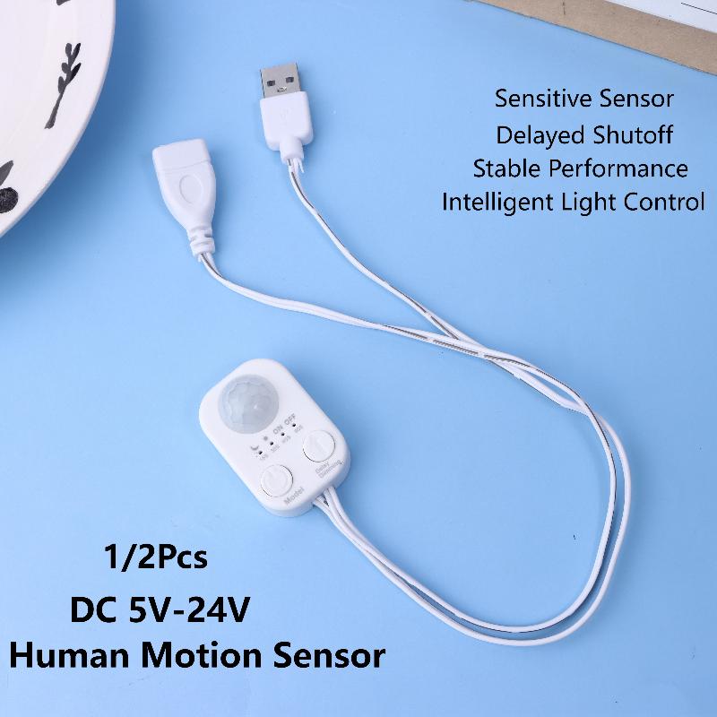Pir Motion Sensor - 1/2Pcs DC 5V-24V USB PIR Human