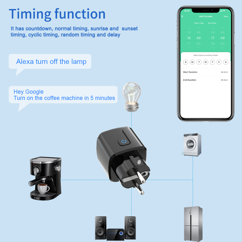Tuya Smart Socket WiFi Remote  - Tuya Wifi Socket recension och pris