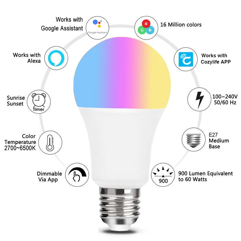 9W WiFi Homekit Light Lamp E27 - Smart Home Orvibo recension och pris