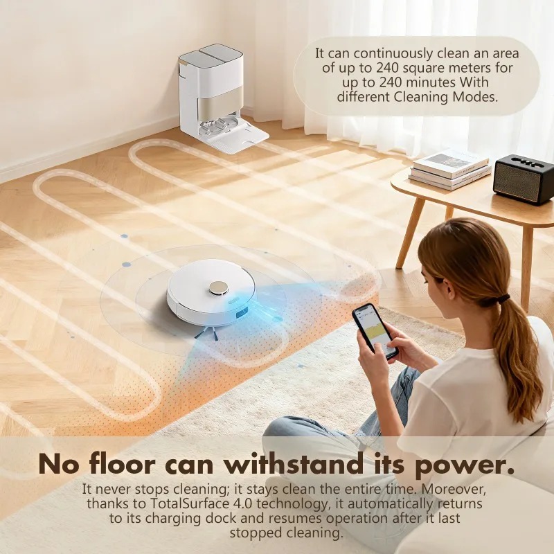 Robotic Vacuum Cleaner, Wet Dr - Smart Home Remote recension och pris