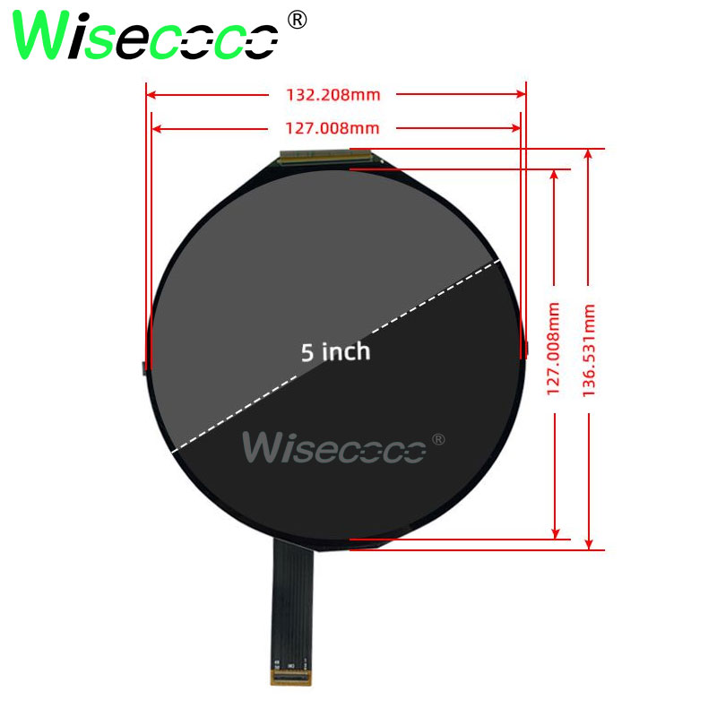 Round LCD Display 5 Inch 1080x - Smart Home Raspberry Pi recension och pris