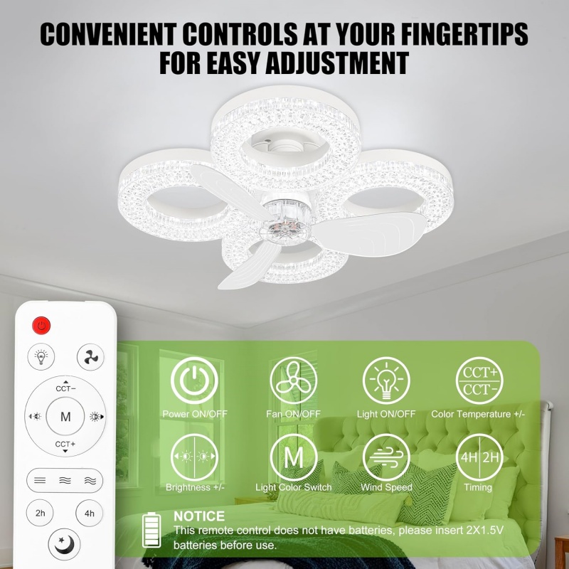 Smart LED Ceiling Fan Light 48 - Smart Ceiling Fan recension och pris