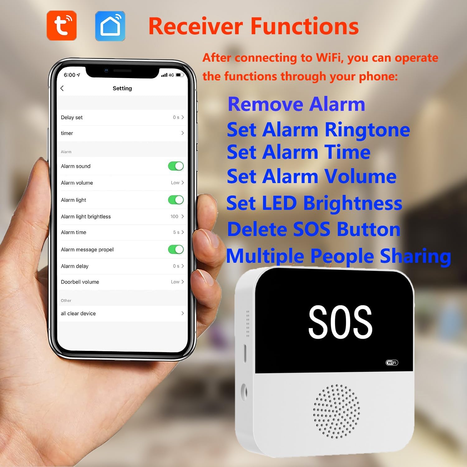 Wireless WiFi Elderly Caregive - Tuya Wifi Socket recension och pris