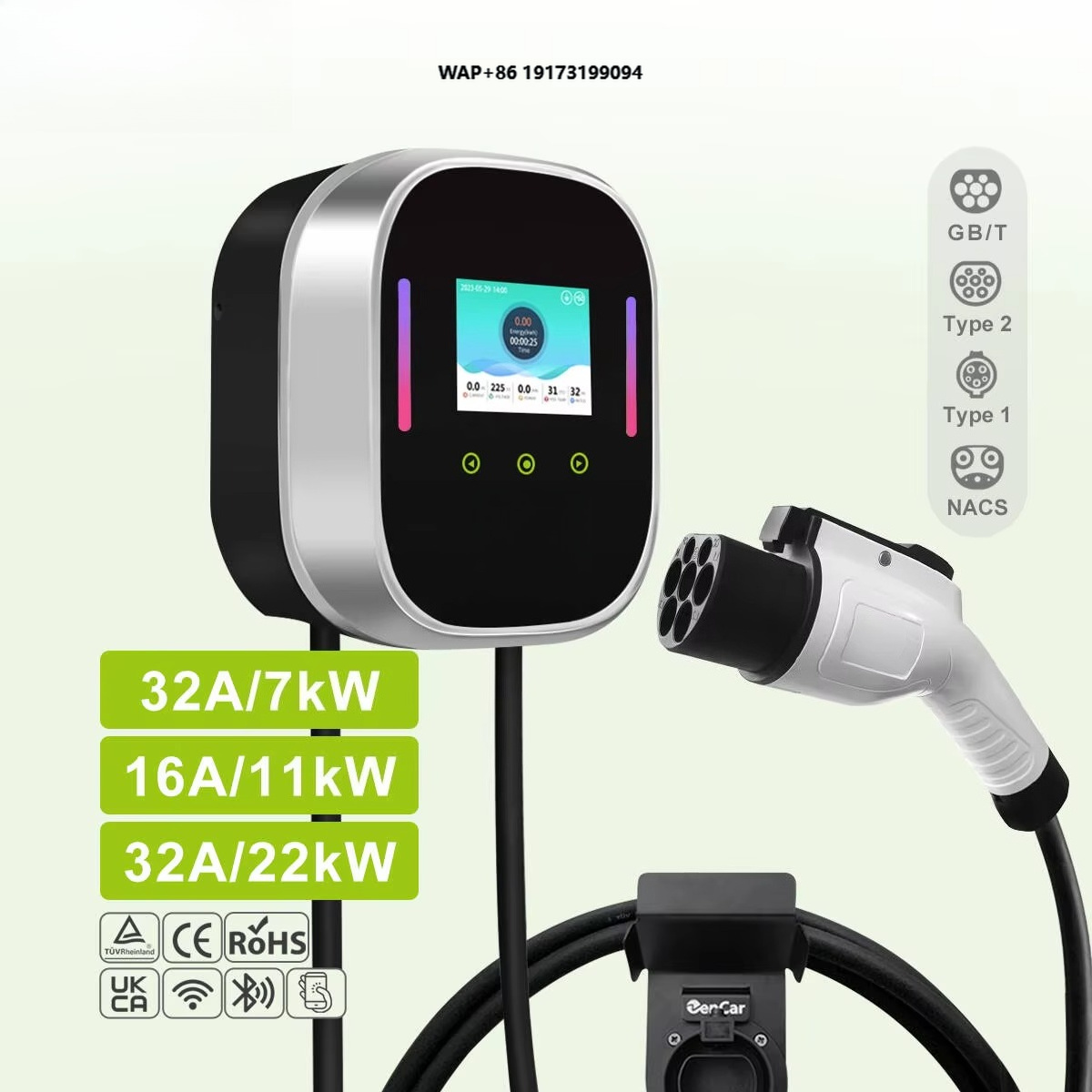 Smart EV Charger Wallbox 22kW  - Smart Home Wifi recension och pris