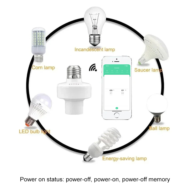 Tuya Smart E27 Socket Switch A - Smart Home Remote recension och pris