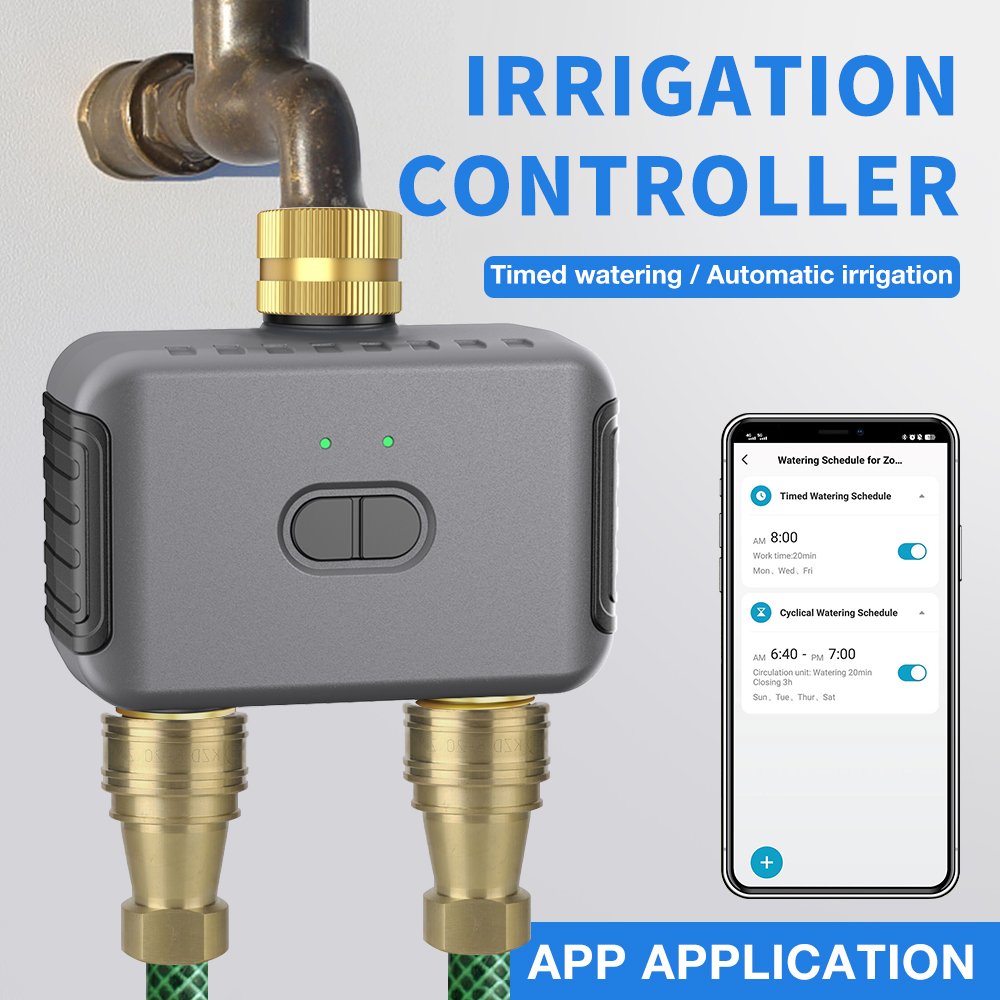 Tuya 2 Zone Watering Timer Gar - Smart Home Remote recension och pris